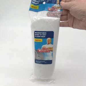 Mr Clean Microfiber Dust N Dry Floor Mop Refill White Stretch Home Utility NEW‎
